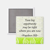 ナポレアヒル引用文(1) – 磁やる気を起こさせる石 マグネット (正面/裏面)