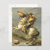 ナポレオンがサンベルナールでアルプスを渡る ポストカード (正面/裏面)