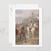 ナポレオンとその部隊(パネル上の油) (ペア12) ポストカード (正面/裏面)