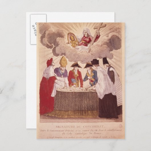 ナポレオンと教皇ピウス七世の間の一致 ポストカード (正面/裏面)