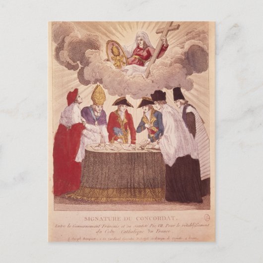ナポレオンと教皇ピウス七世の間の一致 ポストカード (正面)