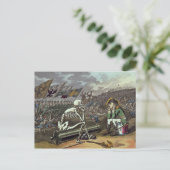 ナポレオンと骸骨、18世紀 ポストカード (スタンド正面)