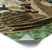 ナポレオンによるイギリスへの海軍攻撃の地図 ポスター (角)