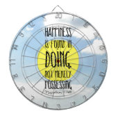 ナポレオンの丘の引用文はすることに、"幸福あります" ダーツボード (正面)