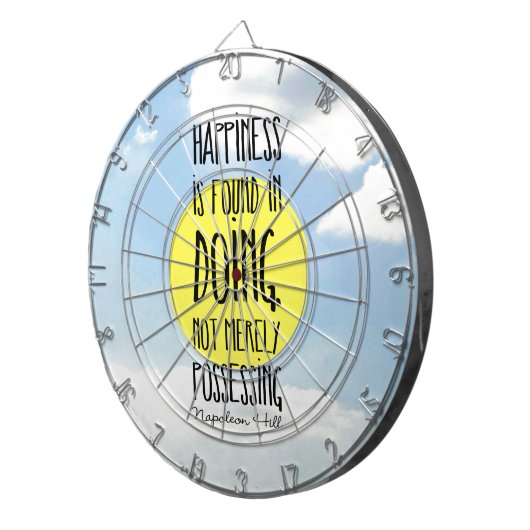 ナポレオンの丘の引用文はすることに、"幸福あります" ダーツボード (正面右)