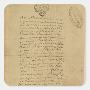 ナポレオンの出生証明書1769年 スクエアシール