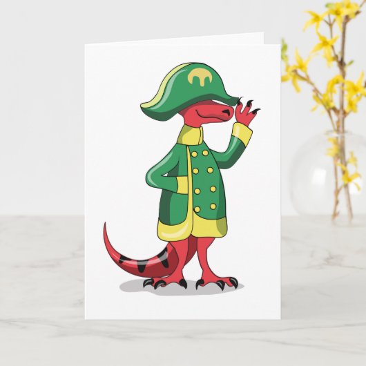 ナポレオンの格好をした漫画の暴政レックス。 カード (黄色い花)