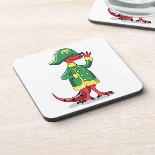 ナポレオンの格好をした漫画の暴政レックス。 コースター (左側)