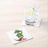 ナポレオンの格好をした漫画の暴政レックス。 スクエアペーパーコースター (インサイチュ)