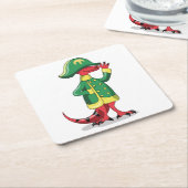 ナポレオンの格好をした漫画の暴政レックス。 スクエアペーパーコースター (アングル)