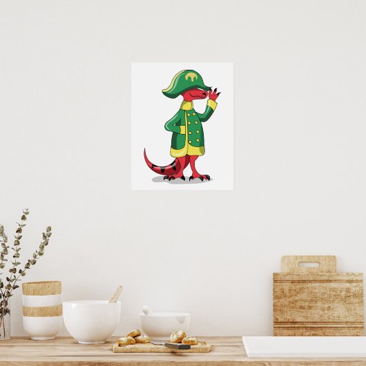 ナポレオンの格好をした漫画の暴政レックス。 ポスター (キッチン)