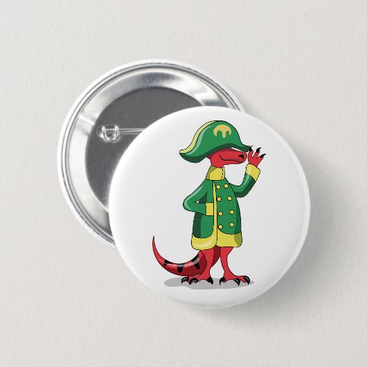 ナポレオンの格好をした漫画の暴政レックス。 缶バッジ (正面&裏面)