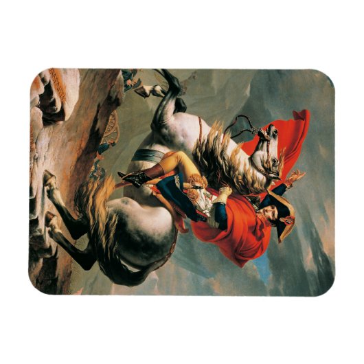 ナポレオンはアルプスを渡絵画る。 マグネット (横)