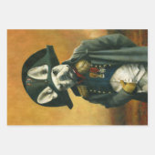 ナポレオンフランスのブルドッグギフトラッピング紙 ラッピングペーパーシート (正面2)