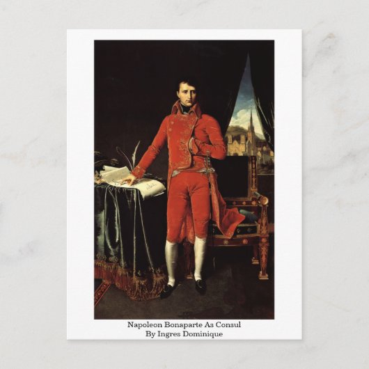 ナポレオンボナパルトアズコンスルバイイングレスドミニク ポストカード (正面)