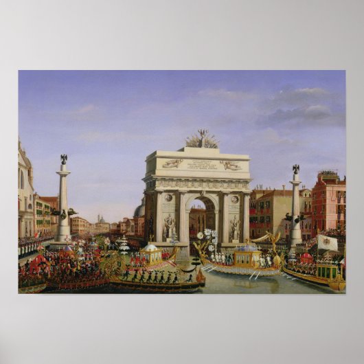 ナポレオン一世のヴェネツィアへの入国， 1807 ポスター (正面)