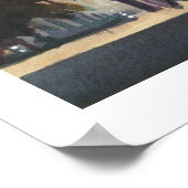 「ナポレオン回転木馬」パリ水彩画 ポスター (角)