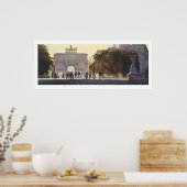 「ナポレオン回転木馬」パリ水彩画 ポスター (キッチン)