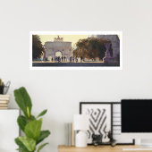 「ナポレオン回転木馬」パリ水彩画 ポスター (ホームオフィス)