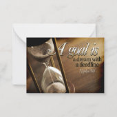 ナポレオン感動的ヒル引用文「ゴール」 ノートカード (正面)