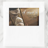 ナポレオン感動的ヒル引用文「ゴール」 長方形シール (バッグ)