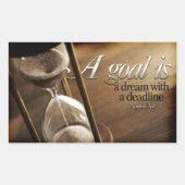 ナポレオン感動的ヒル引用文「ゴール」 長方形シール (正面)