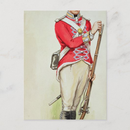 ナポレオン時代のイギリスの兵士 ポストカード (正面)