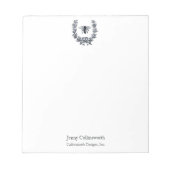 ナポレオン時代の蜂とラウレルの花輪 ヴィンテージイメージ ノートパッド (正面)