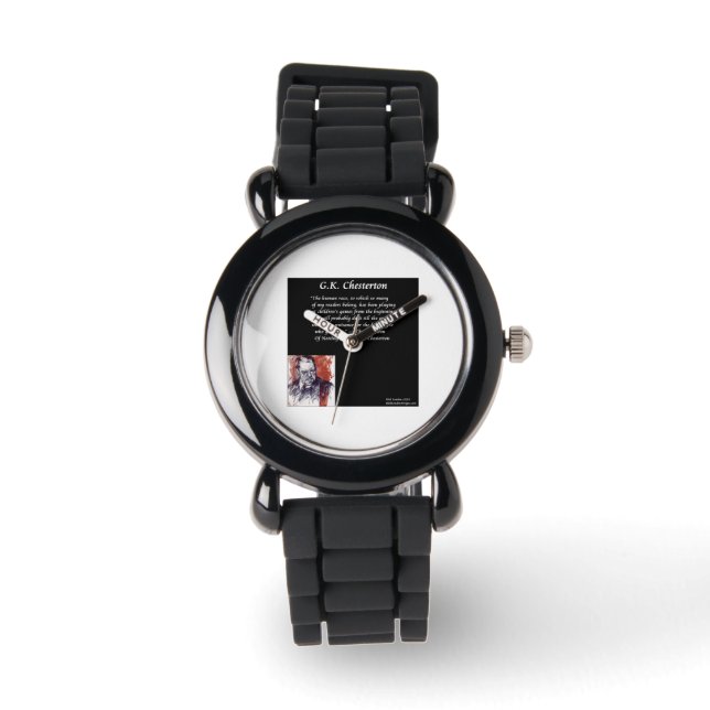 ナポレオン時計のGKチェスタトンとオープニングライン 腕時計 (正面)
