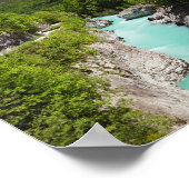 ナポレオン橋のソチャ川の春 ポスター (角)