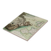 ナポレオン著イギリスの海軍攻撃の地図 タイル (側面)