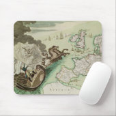ナポレオン著イギリスの海軍攻撃の地図 マウスパッド (マウス)