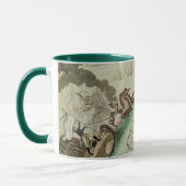 ナポレオン著イギリスの海軍攻撃の地図 マグカップ (左)