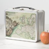 ナポレオン著イギリスの海軍攻撃の地図 メタルランチボックス (インサイチュ)