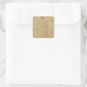 ナポレオン誕生証書1769年 スクエアシール (バッグ)