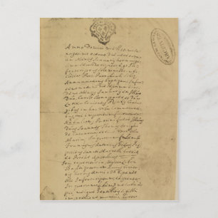 ナポレオン誕生証書1769年 ポストカード