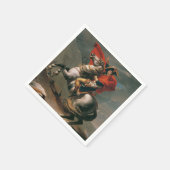 ナポレオン馬とともに聖ベルナール峠の戦い スタンダードカクテルナプキン (角)