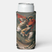 ナポレオン馬とともに聖ベルナール峠の戦い スリム缶クーラー (Seltzer正面)