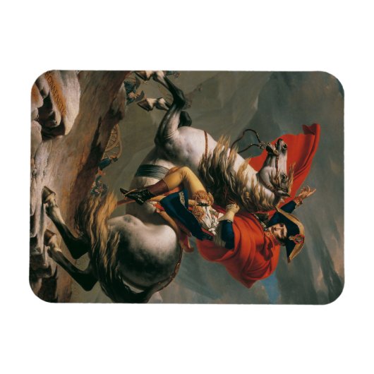 ナポレオン馬とともに聖ベルナール峠の戦い マグネット (横)