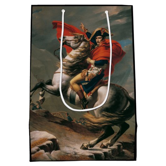 ナポレオン馬とともに聖ベルナール峠の戦い ミディアムペーパーバッグ (裏面)