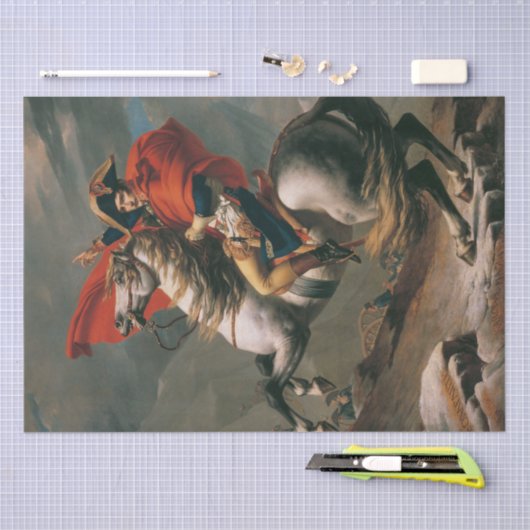 ナポレオン馬とともに聖ベルナール峠の戦い 薄葉紙 (クラフト)