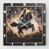 ナポレオン騎兵の突撃 スクエア壁時計 (正面)