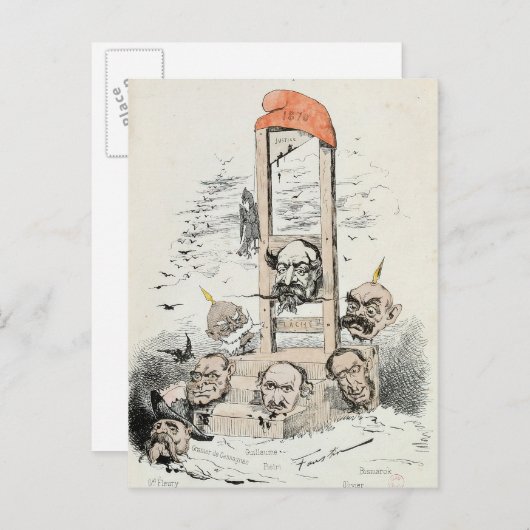 ナポレオン3世オットーの戯画 ポストカード (正面/裏面)