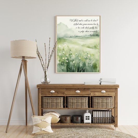 ：ナポレオン・ヒル引用文、ランドスケープ水彩 ポスター