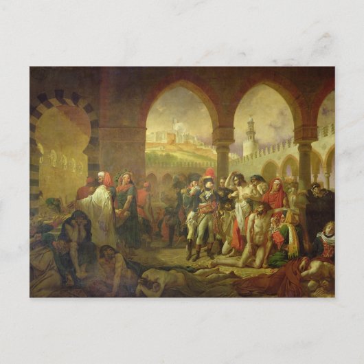 ナポレオン・ボナパルトがペストに冒された人々を訪問する ポストカード (正面)