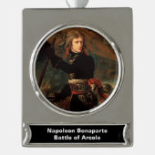 ナポレオン・ボナパルトのアルコールの戦いのラリー シルバープレートバナーオーナメント (正面)