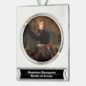 ナポレオン・ボナパルトのアルコールの戦いのラリー シルバープレートバナーオーナメント (左)