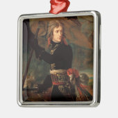 ナポレオン・ボナパルトのアルコールの戦いのラリー メタルオーナメント (左)
