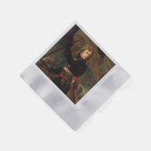 ナポレオン・ボナパルトのアルコールの戦いのラリー 縁ありカクテルナプキン (角)