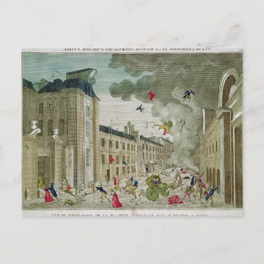 ナポレオン・ボナパルト暗殺未遂事件 ポストカード (正面)